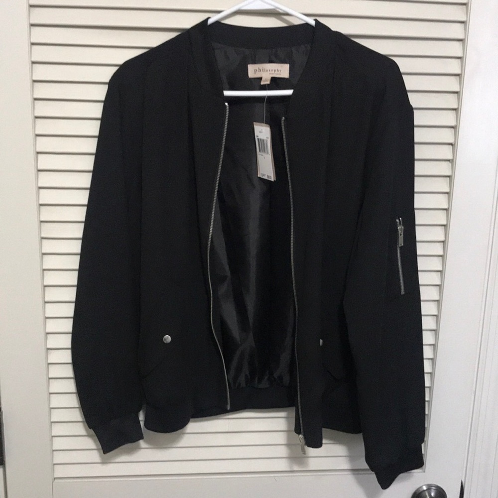 Black bomber jacket